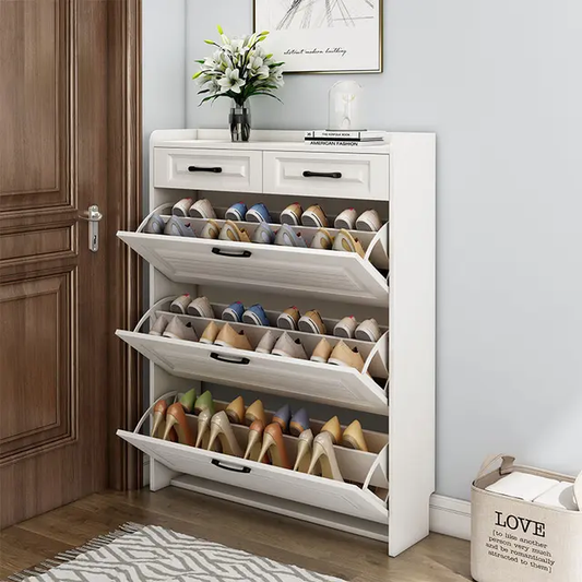 Bucket flip shoe rack
