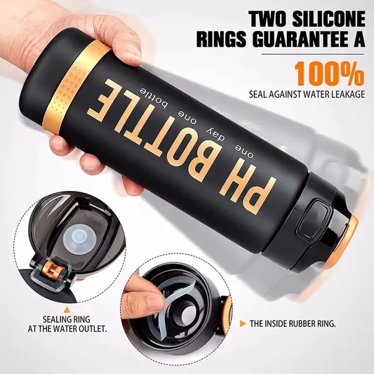 PH motivational water bottle