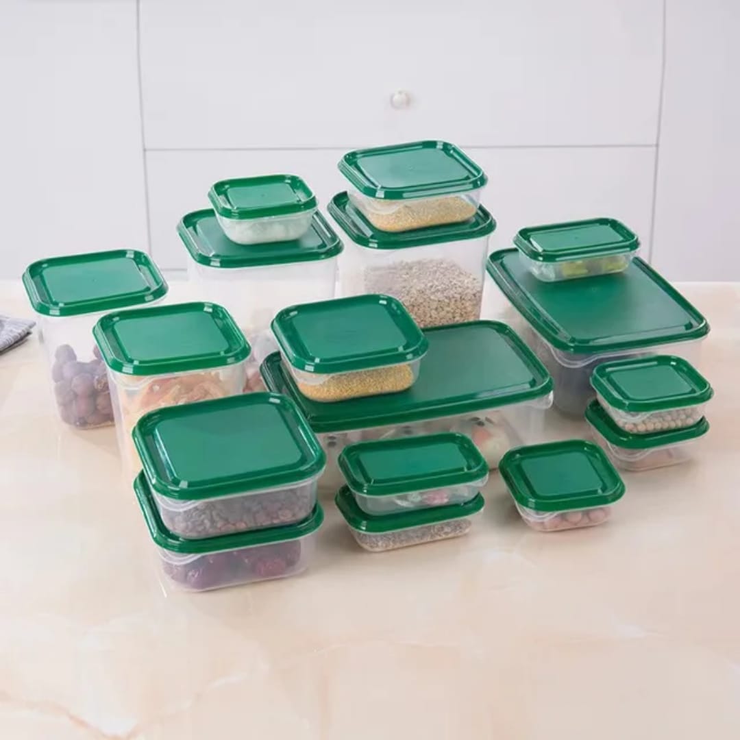 17pcs Crisper food storage containers | - Elegant Households KE