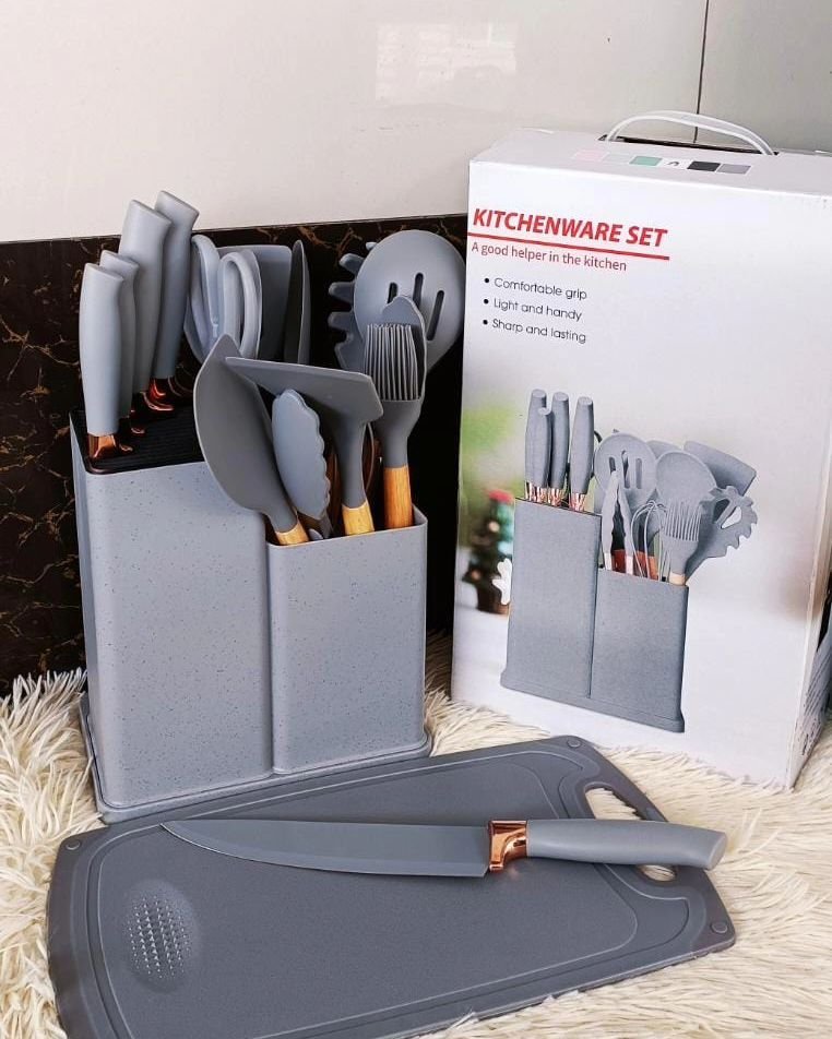 19pcs Kitchen Silicone Spoon Set | - Elegant Households KE
