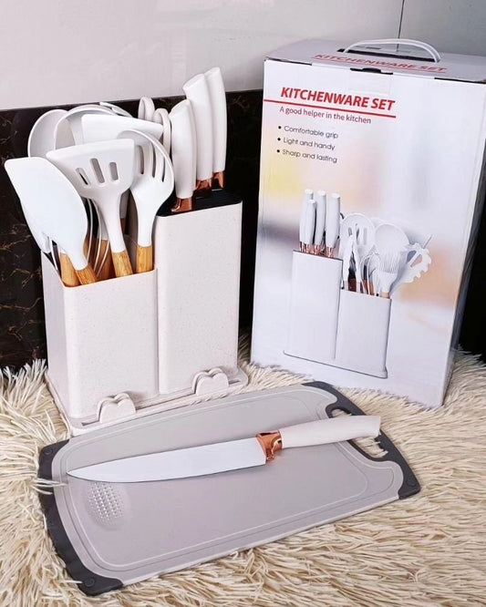 19pcs Kitchen Silicone Spoon Set | - Elegant Households KE