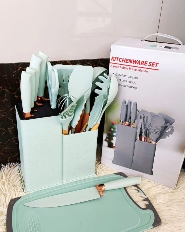 19pcs Kitchen Silicone Spoon Set | - Elegant Households KE