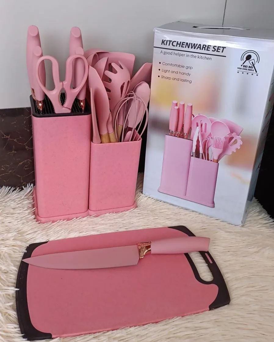 19pcs Silicone Cooking Spoon Set | - Elegant Households KE