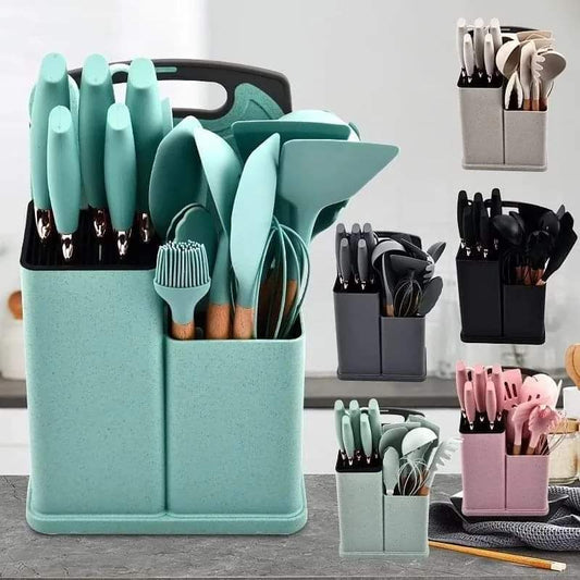 19pcs Silicone spoons set | - Elegant Households KE