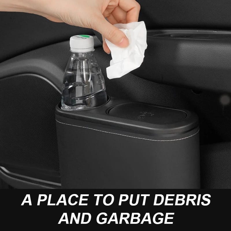 2 in 1 Multipurpose Car Hanging Abs Door Trash Can For accssories | - Elegant Households KE