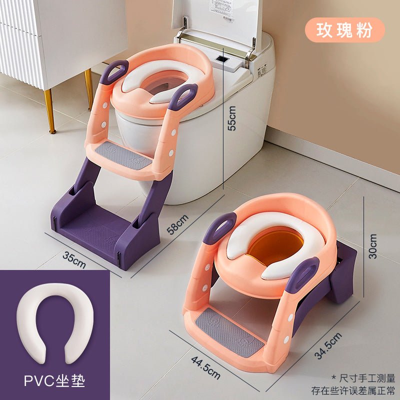 2 - in - 1 toilet trainer seat with a ladder and potty | - Elegant Households KE
