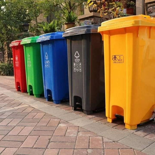 2 in 1 Trash Can (Pedal with Wheels) | - Elegant Households KE