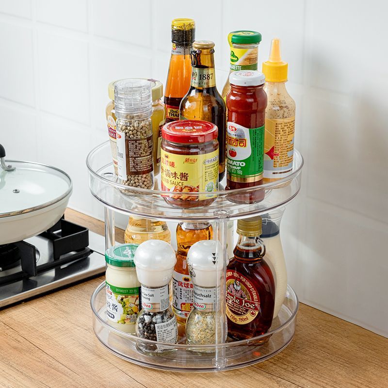 2 layer 360 Rotation Cabinet Turntable Organizer/Lazy Susan | - Elegant Households KE