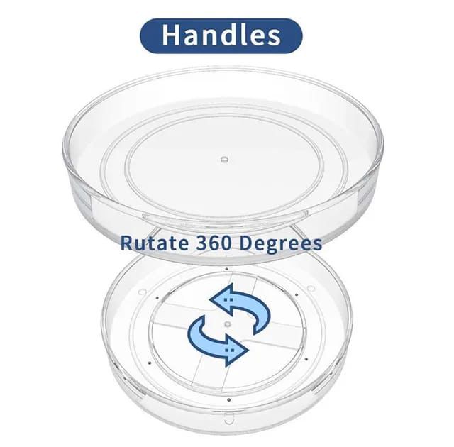 2 layer 360 Rotation Cabinet Turntable Organizer/Lazy Susan | - Elegant Households KE