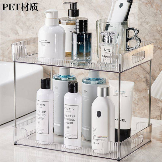 2 Layer Multipurpose Gold Organiser / Storage Jewelry Holder Cosmetics Vanity Tray | - Elegant Households KE