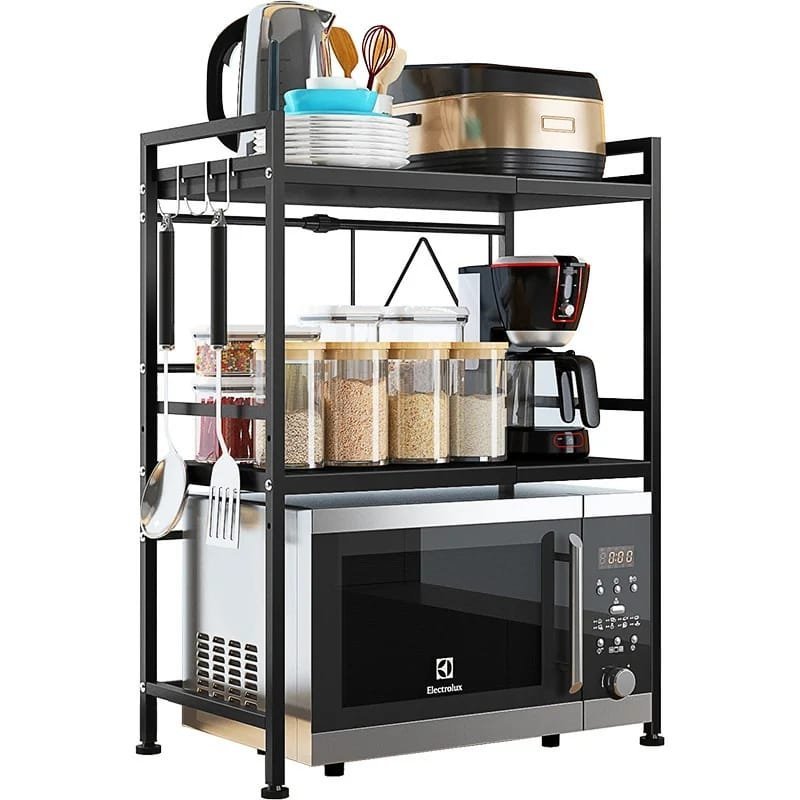 2 Tier Adjustable Microwave Stand Kenya – Telescopic Kitchen Shelf Rack