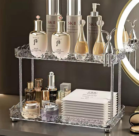2 tier crystal - like makeup organizer. | - Elegant Households KE