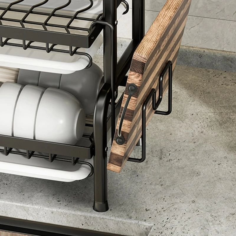 2 Tier Dish Rack with Cutlery Holder &amp; Chop Board Holder | - Elegant Households KE