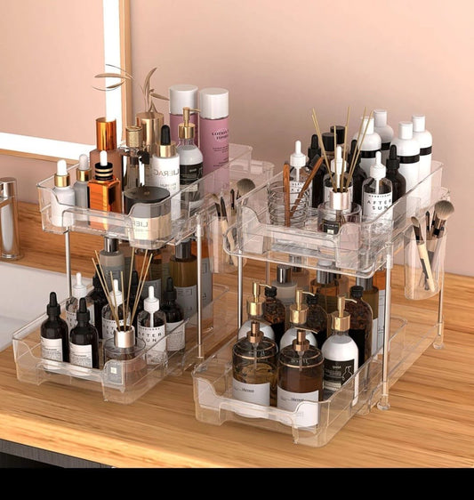 2 tier Multifunction Cosmetic organizer | - Elegant Households KE