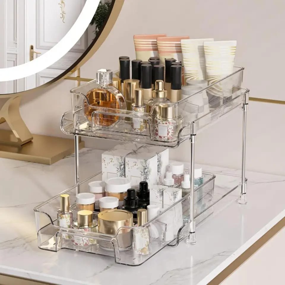 2 tier Multifunction Cosmetic organizer | - Elegant Households KE