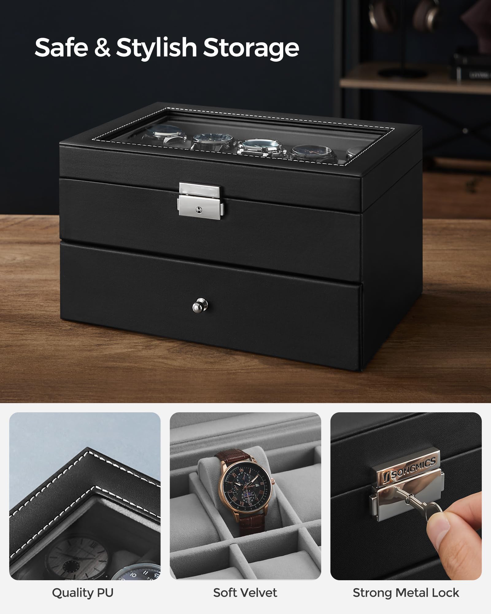 Watch Box Price in Kenya – 20 Slots Watch Organizer Storage Box