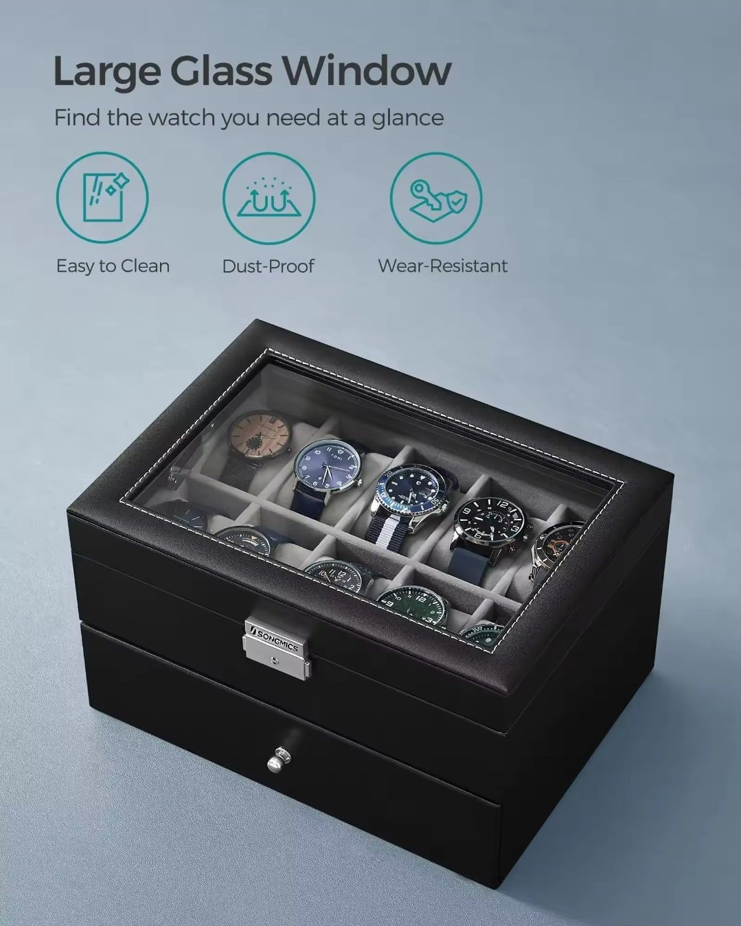Watch Box Price in Kenya – 20 Slots Watch Organizer Storage Box