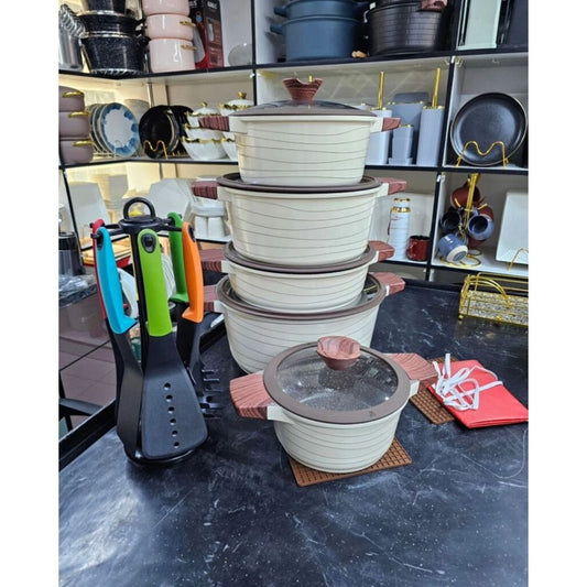 20pcs UCC LIFE Granite Cookware Set | - Elegant Households KE