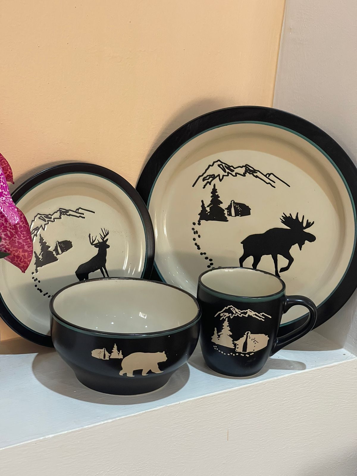 24pcs Ceramic dinner set | - Elegant Households KE