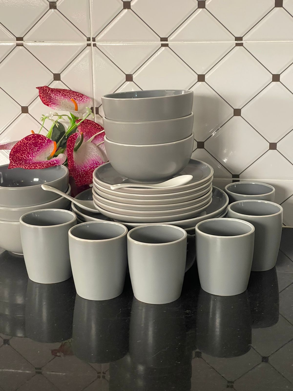 24pcs Ceramic dinner set | - Elegant Households KE