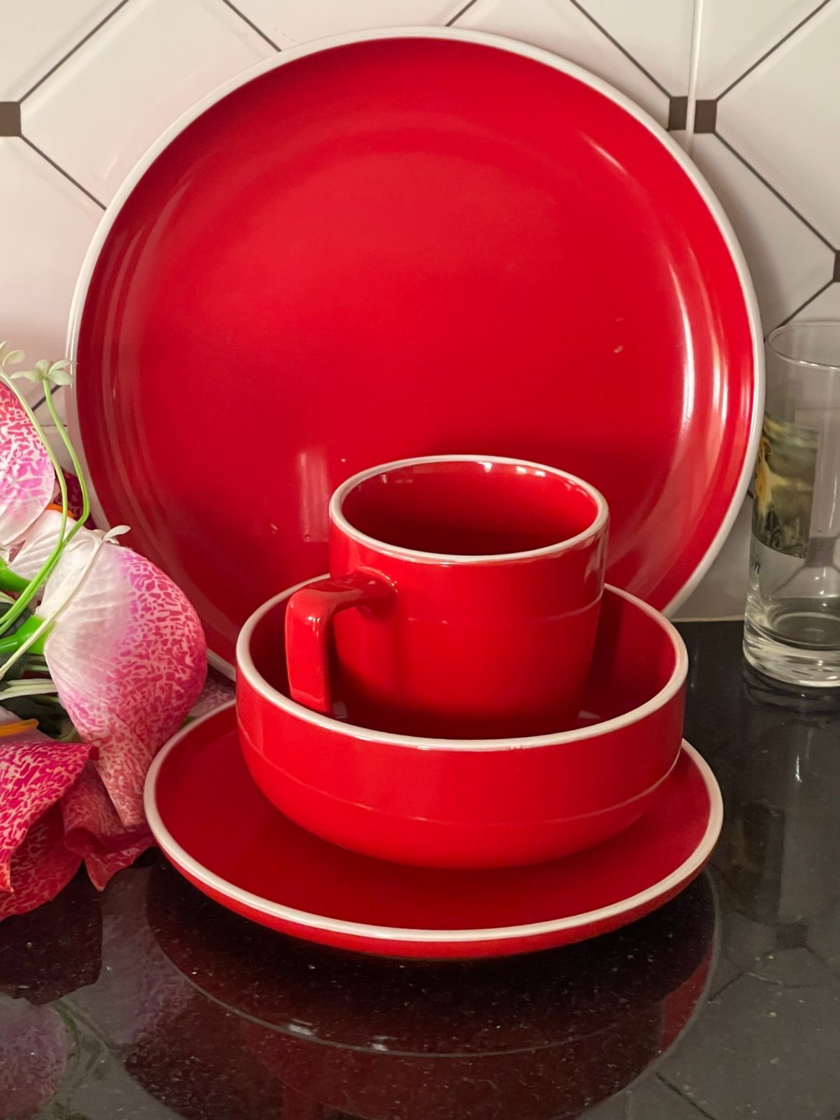 24pcs Ceramic dinner set | - Elegant Households KE