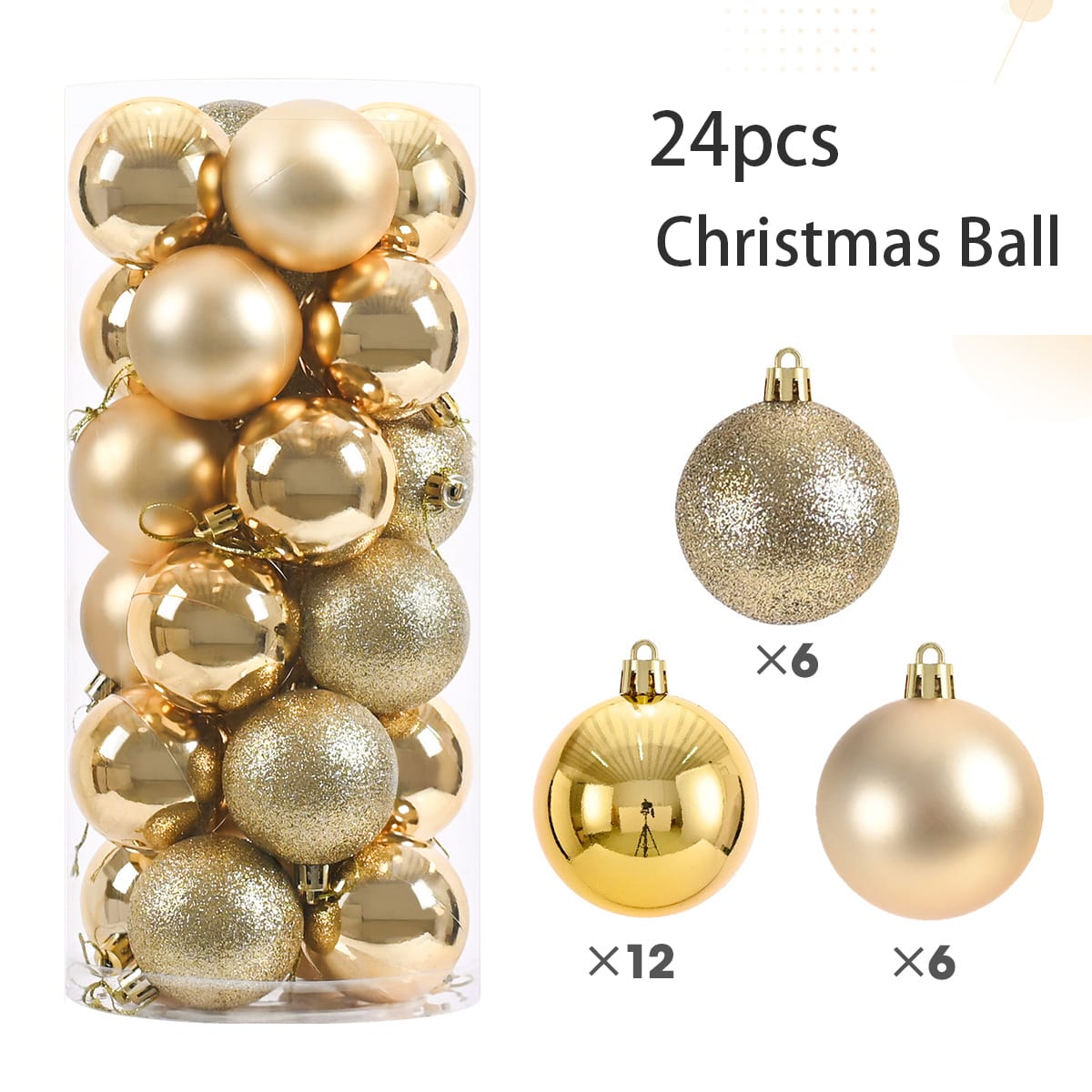 24pcs Christmas balls decor set | - Elegant Households KE