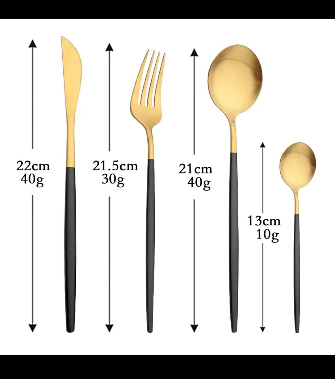 24pcs Luxury cutlery set stainless steel | - Elegant Households KE