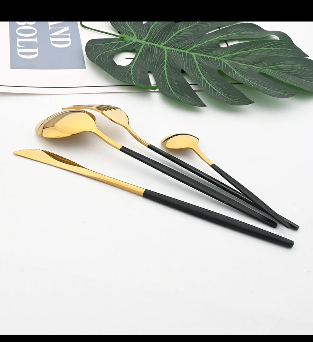 24pcs Luxury cutlery set stainless steel | - Elegant Households KE