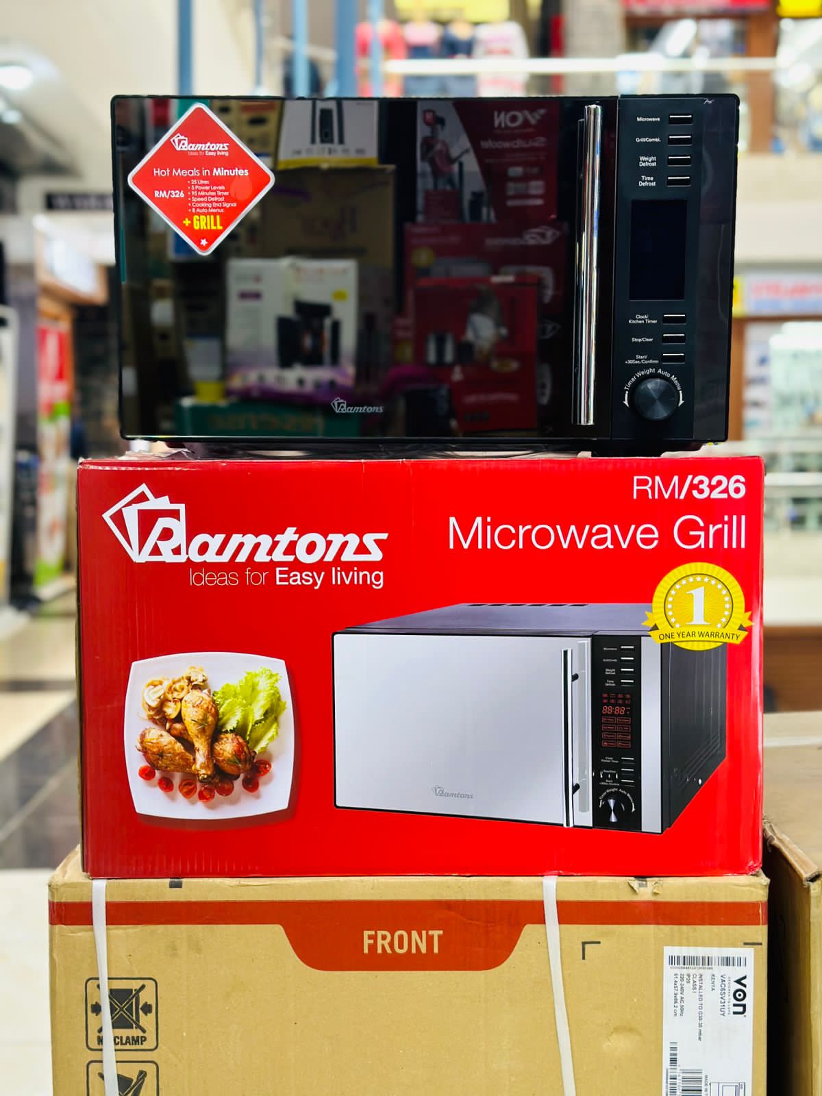 25 Litres Ramtons Microwave plus Grill | - Elegant Households KE