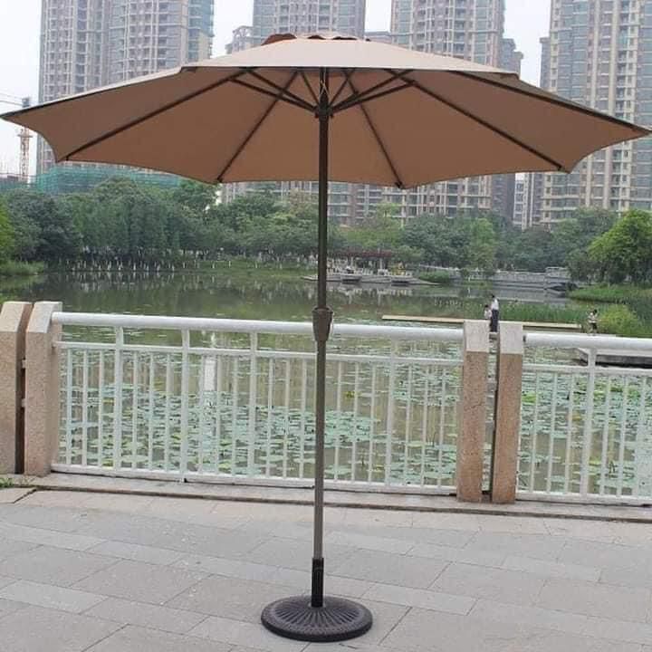 2.7M Parasol Replaceable Cloth Garden Umbrella – Patio & Outdoor UV Sunshade