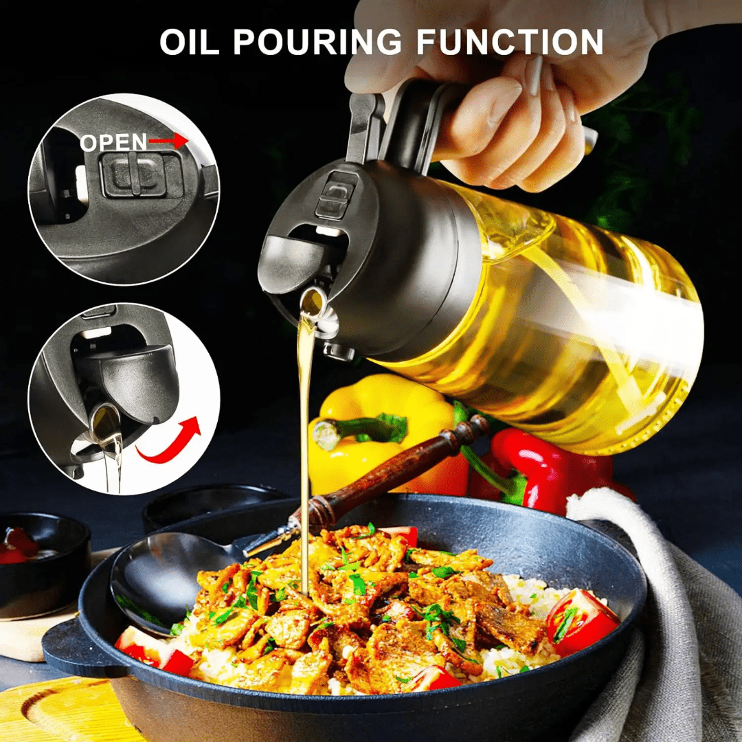 2in 1 oil jar Sprayer & dispenser | - Elegant Households KE