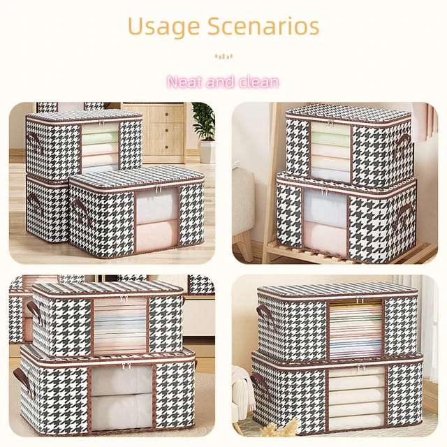 2in1 Foldable large cloth organizer storage box  | - Elegant Households KE