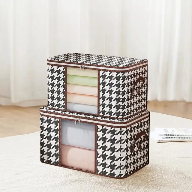 2in1 Foldable large cloth organizer storage box  | - Elegant Households KE