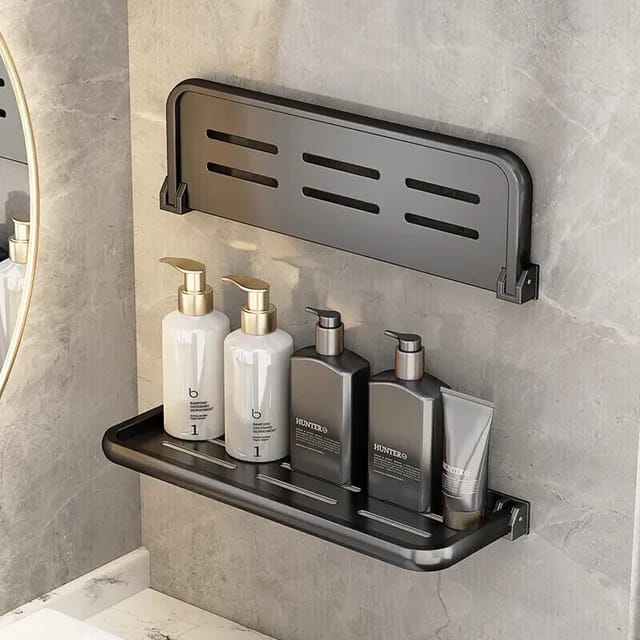 2pcs Foldable Metallic Rectangular Multi - purpose Floating shelf | - Elegant Households KE