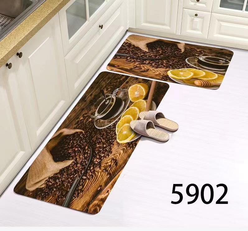 2pcs kitchen mats with rubber super non - slip underside | - Elegant Households KE