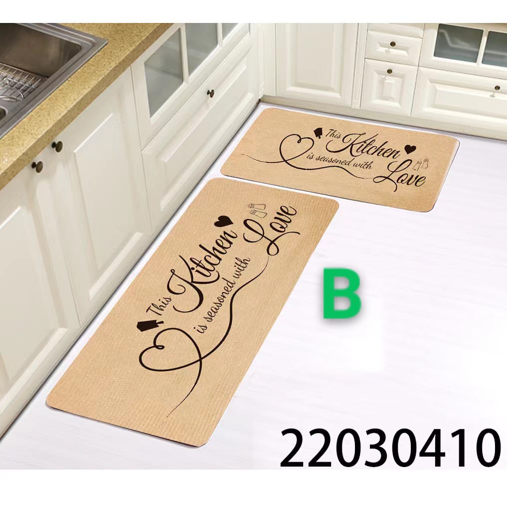 2pcs kitchen mats with rubber super non - slip underside | - Elegant Households KE
