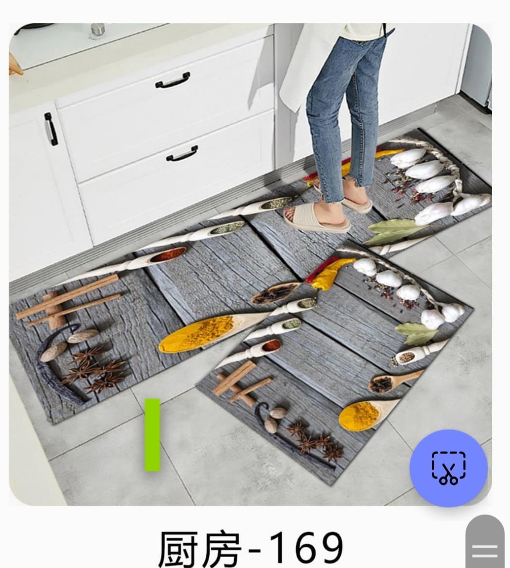 2pcs kitchen mats with rubber super non - slip underside | - Elegant Households KE