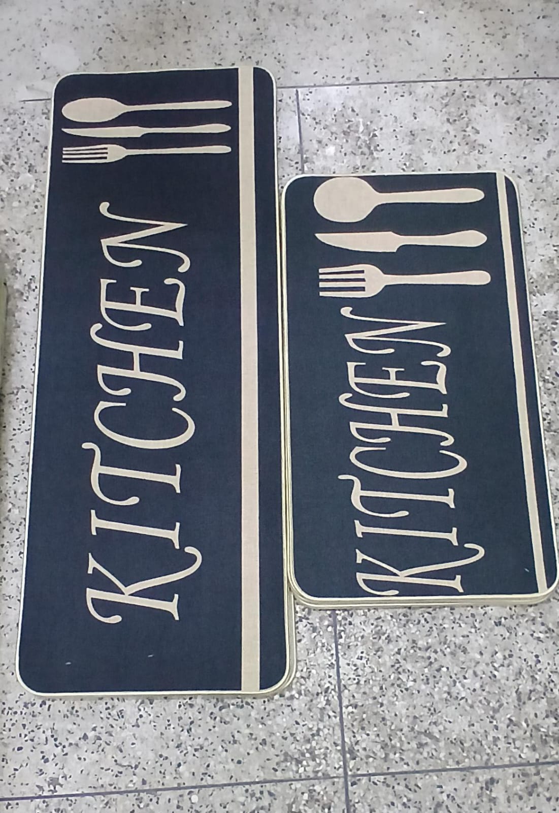 2pcs kitchen mats with rubber super non - slip underside | - Elegant Households KE