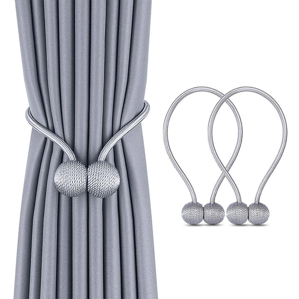 2pcs Magnetic curtain holders available  | - Elegant Households KE