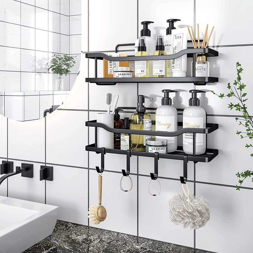 2pcs Set Shower Caddy Shelf Organizer | - Elegant Households KE