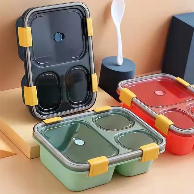 3 Compartment Kids lunch box / snack box | - Elegant Households KE