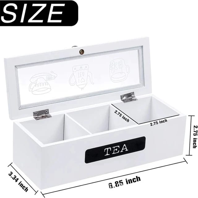 3 Compartment Tea bag organizer | - Elegant Households KE