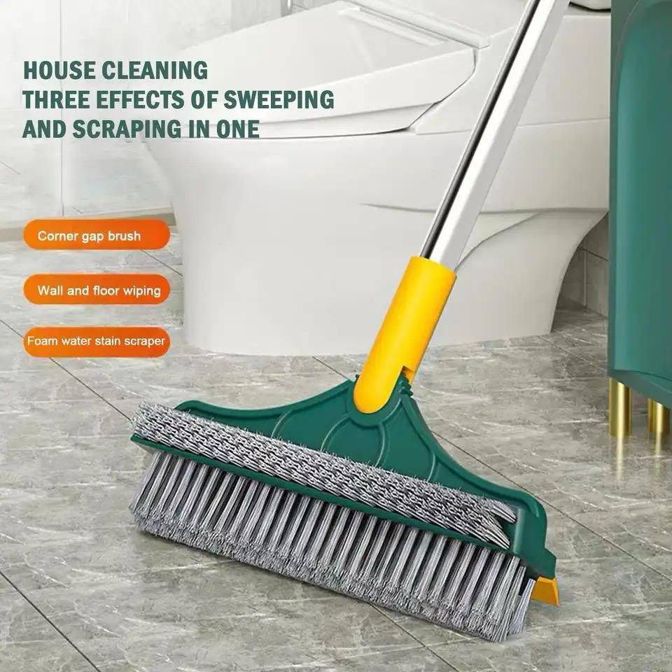 3 - in - 1 Floor scrubbing V - Shaped Brush, broom Squeegee* | - Elegant Households KE