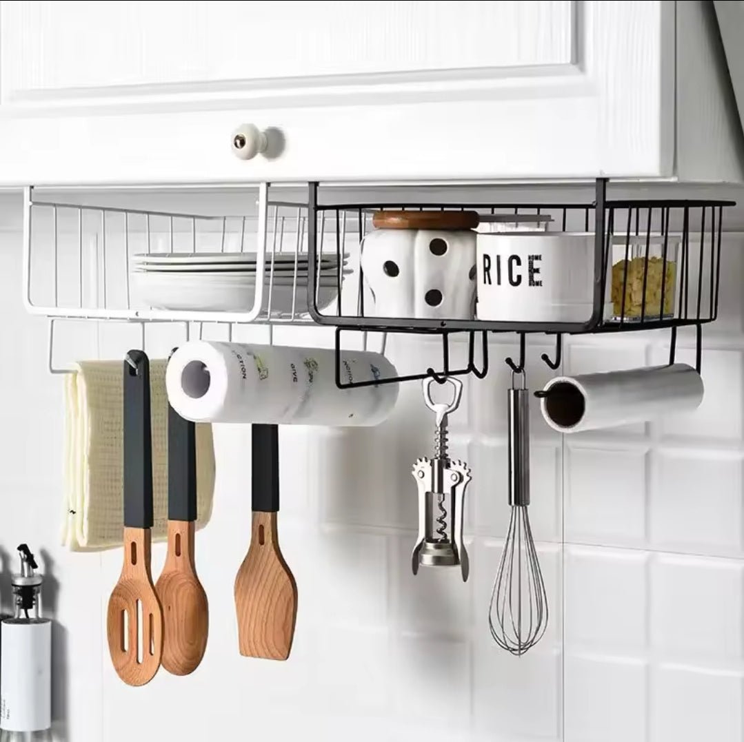 3 in 1 Metallic under shelf rack/Organizer | - Elegant Households KE