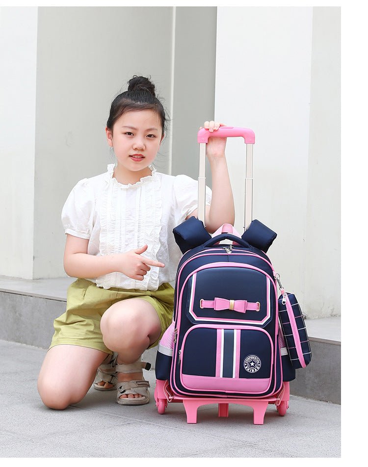3 in 1 Student High capacity School bag Rolling(detachable) | - Elegant Households KE