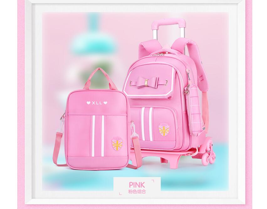 3 in 1 Student High capacity School bag Rolling(detachable) | - Elegant Households KE