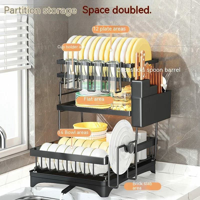 3 layer classy dish rack | - Elegant Households KE