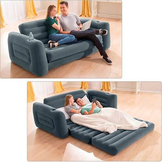 3 seater Intex Inflatable Pull - Out Sofa PLUS FREE Electric / Manual PUMP | - Elegant Households KE