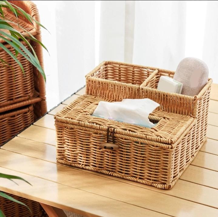 3 slots storage organizer with serviette holder | - Elegant Households KE