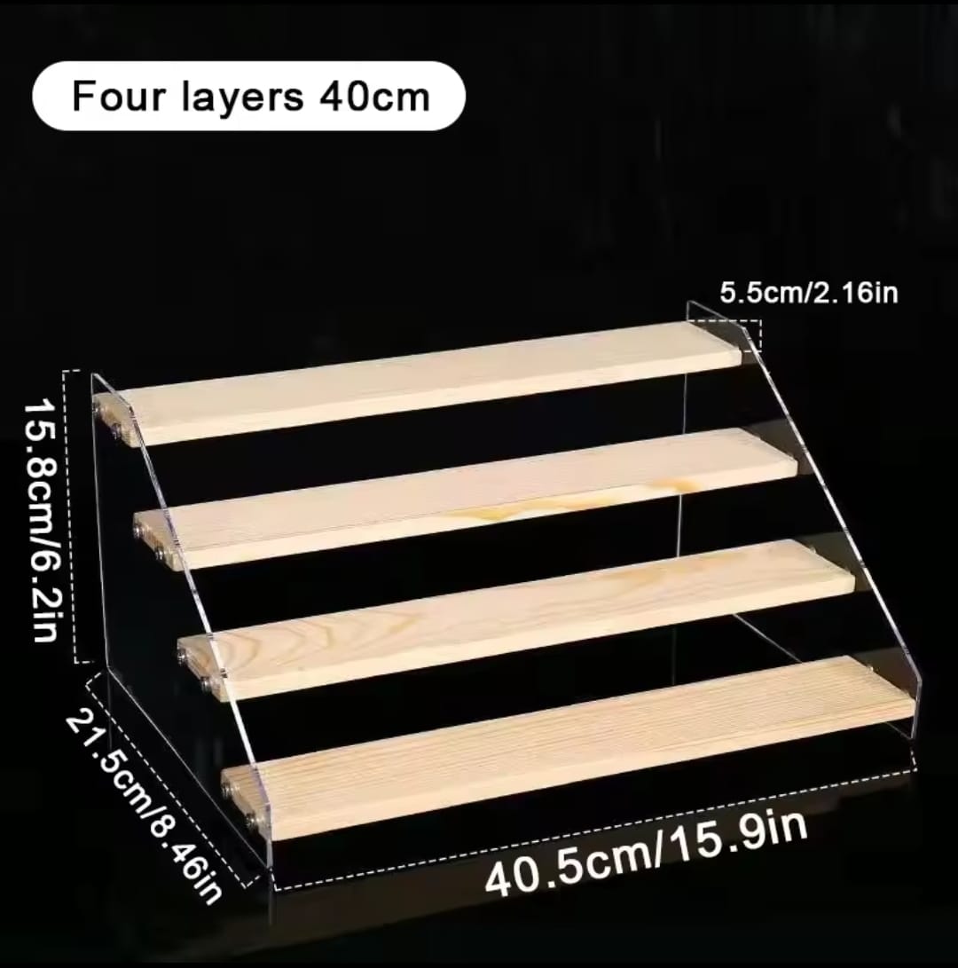 3 Tier Bamboo and Acrylic multi purpose stand | - Elegant Households KE